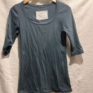 Alabama Chanin, Scoop neck, 3/4 sleeve Shirt, L